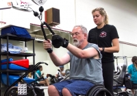 Man in Wheelchair exercising