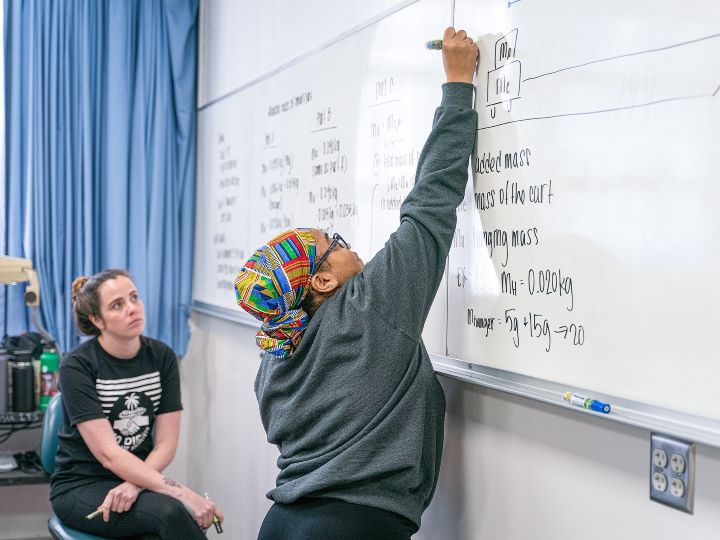 Writing on white board