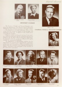 Physical Education Faculty Yearbook Photo