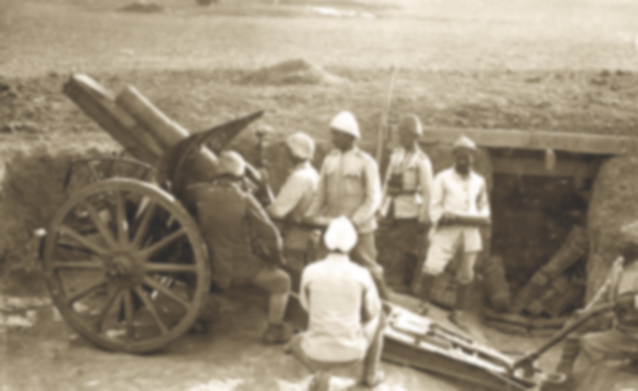 WW1 Artillery firing canon