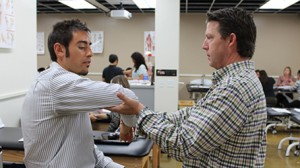 Program Director Mitchell Rauh with DPT student