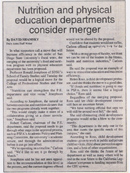 Daily Aztec article from 1992 describing the merging of the two departments