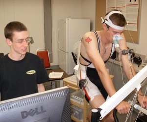 students in exercise lab