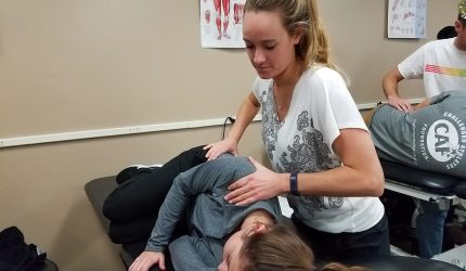 students learning chiropractic